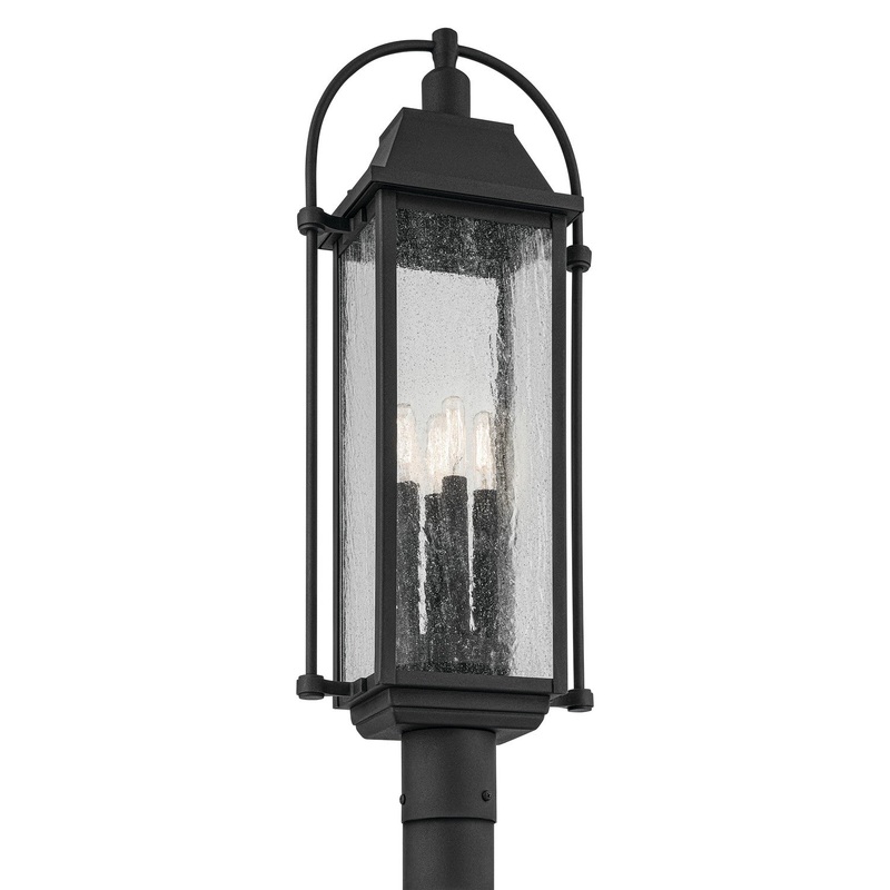Harbor Row 4-Light Outdoor Post Mount in Textured Black