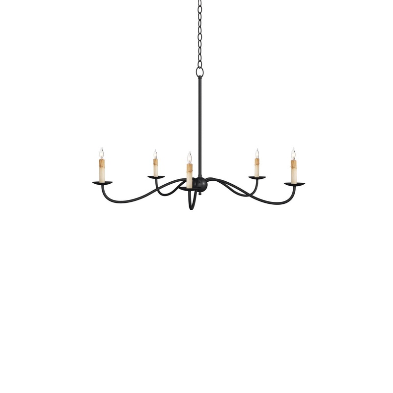 Saxon 5-Light Chandelier in Zanzibar Black
