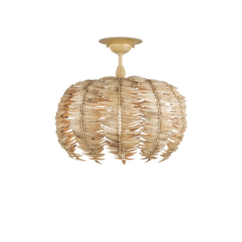Tiptur LED Semi-Flush Mount in Natural & Coco Cream