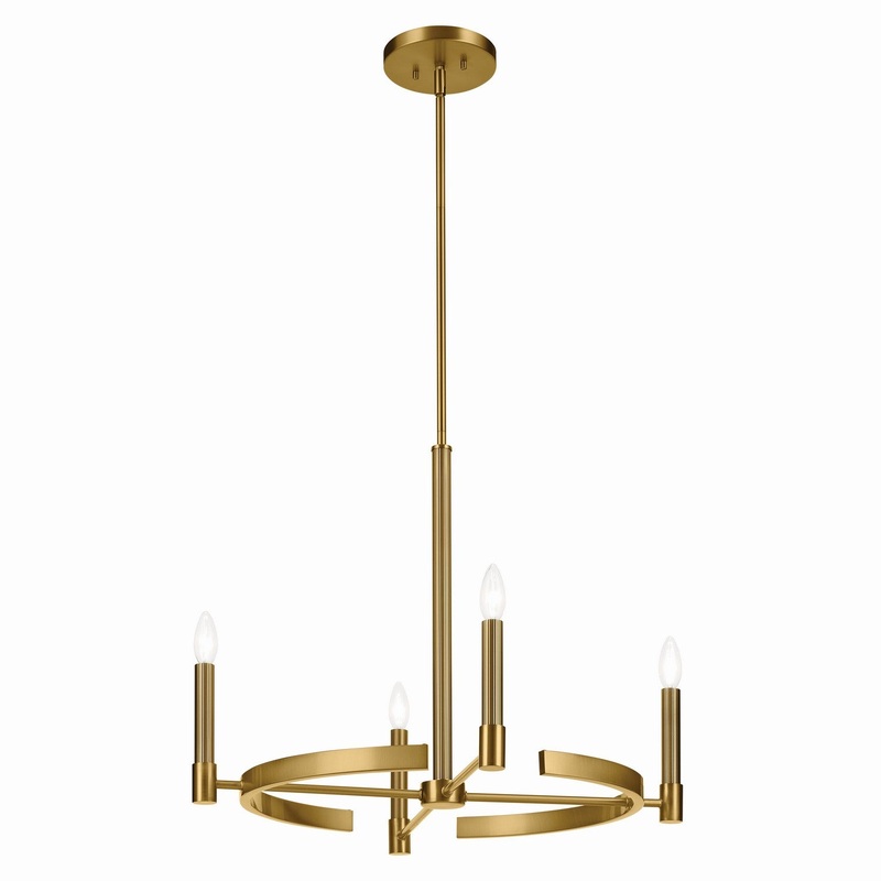 Tolani 4-Light Chandelier in Brushed Natural Brass