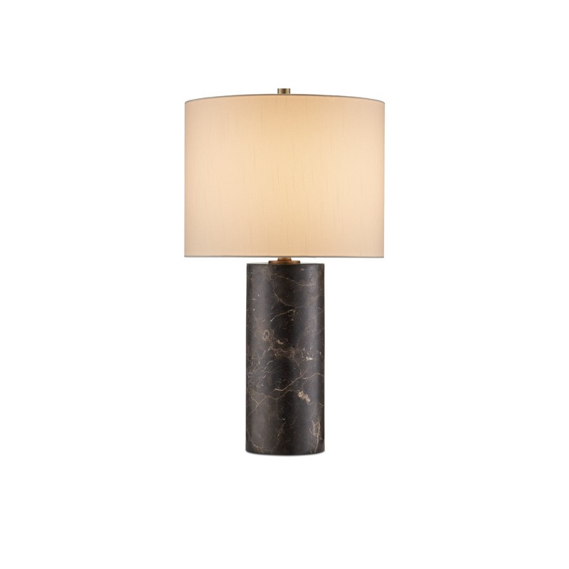 Vespera 1-Light Table Lamp in Coffee Brown & Antique Brass