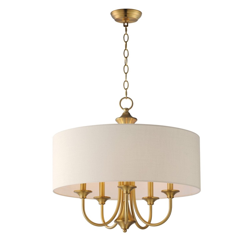 Bongo 5-Light Pendant in Natural Aged Brass