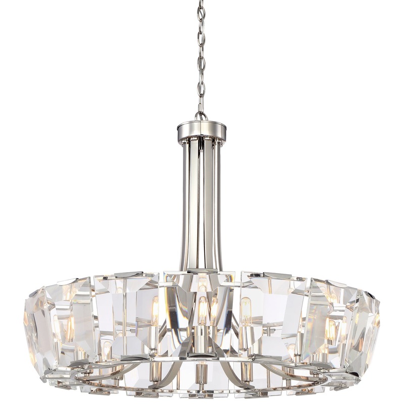 Castle Aurora 16 Light Chandelier in Polished Nickel with Clear Crystal