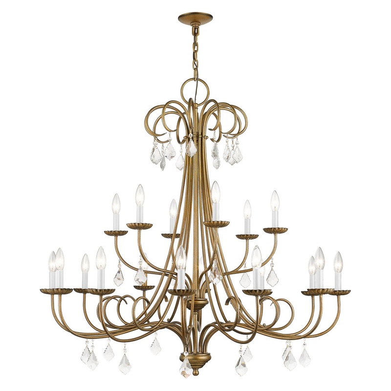 Daphne 18-Light Chandelier in Antique Gold Leaf