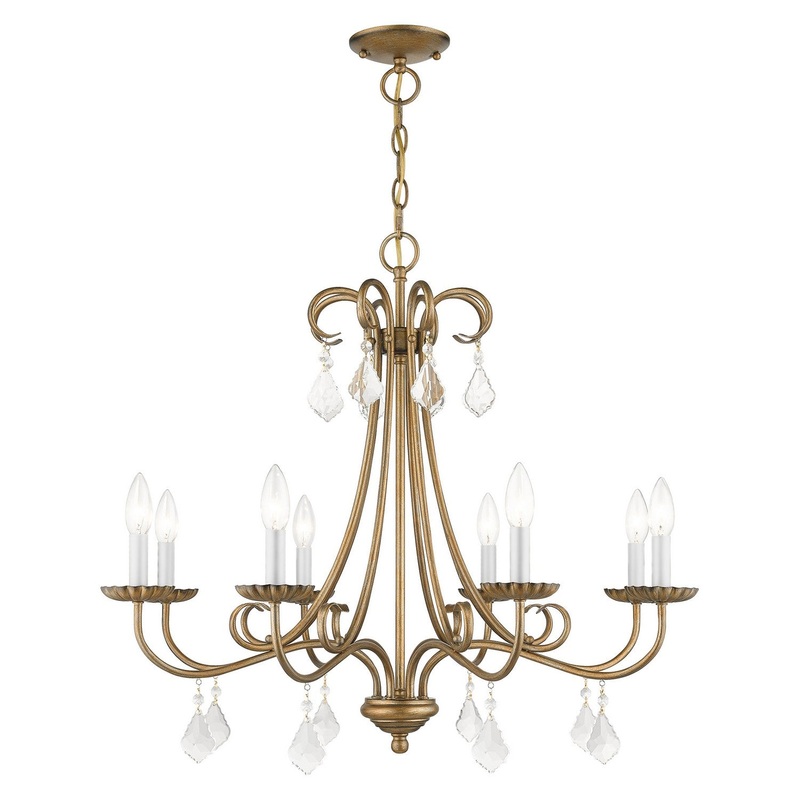 Daphne 8-Light Chandelier in Antique Gold Leaf