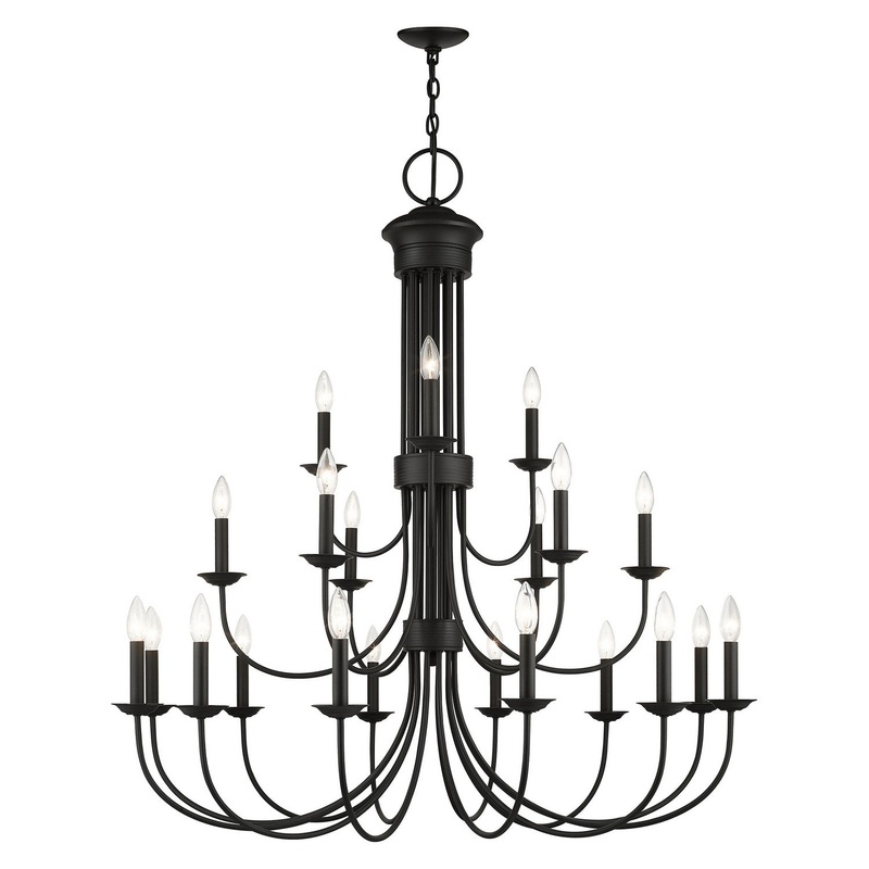 Estate 21-Light Chandelier in Black
