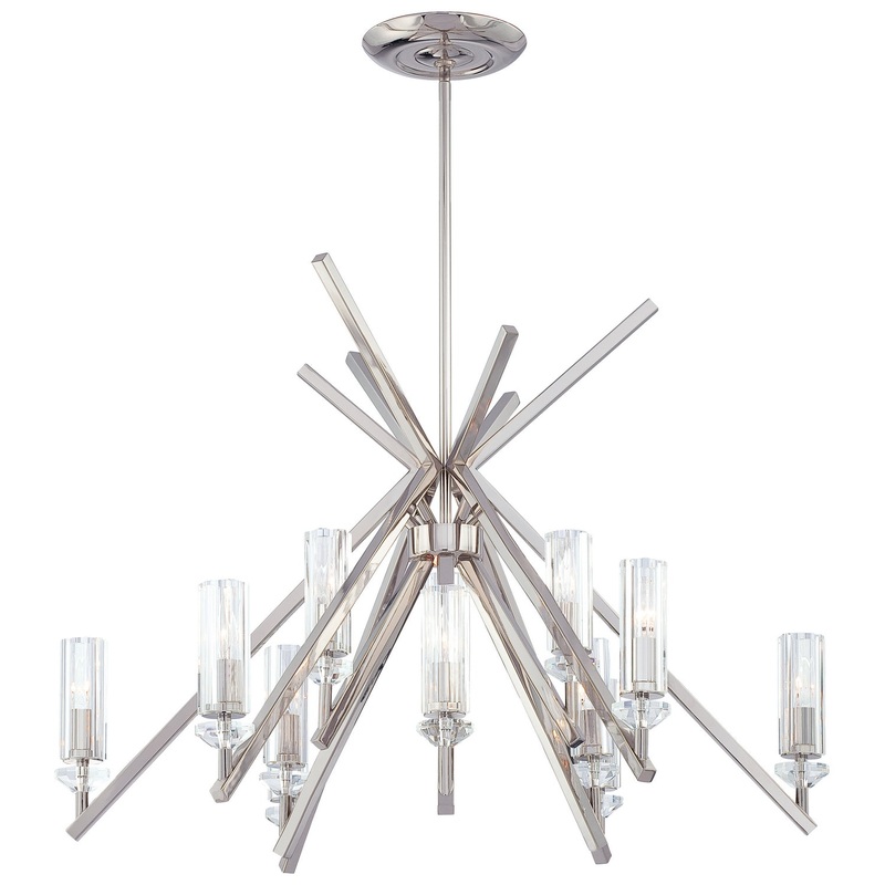 Fusano 12-Light Chandelier in Polished Nickel