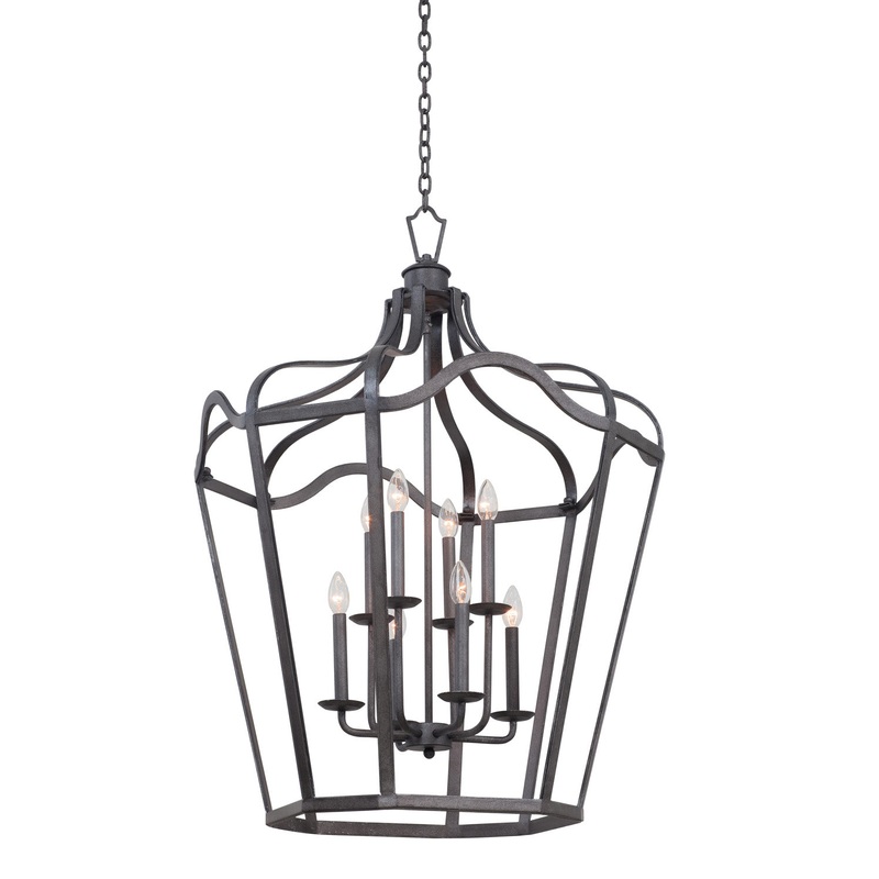 Modern Classic Livingston Large Lantern in Charcoal
