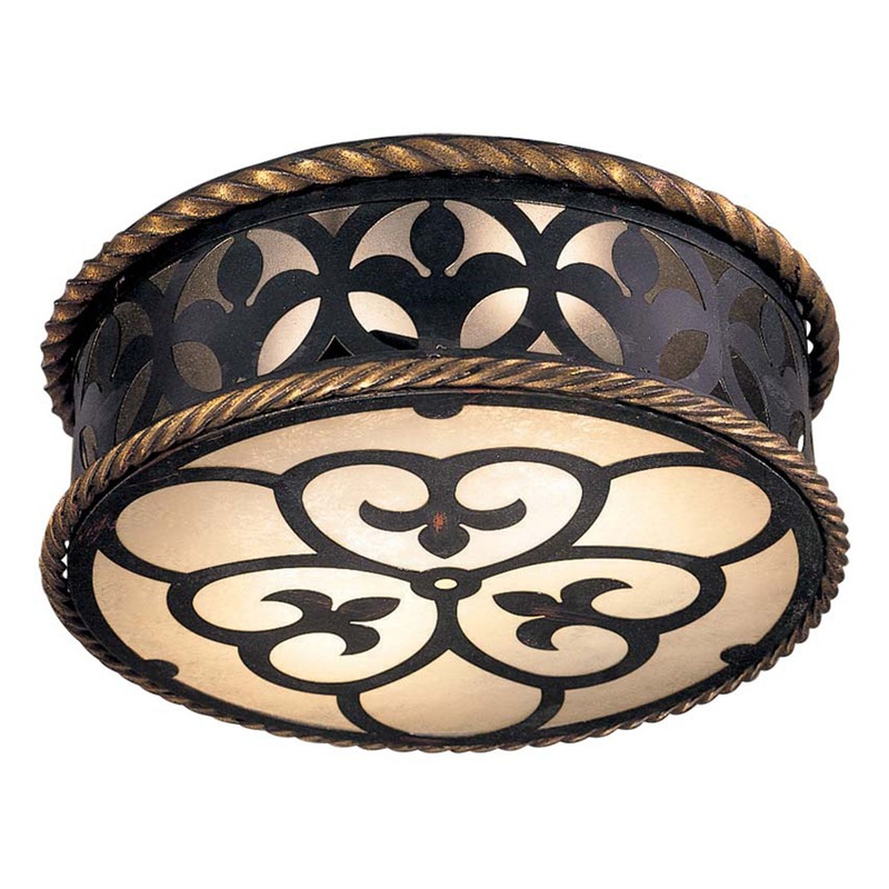 Montparnasse 2-Light Flush Mount in French Black
