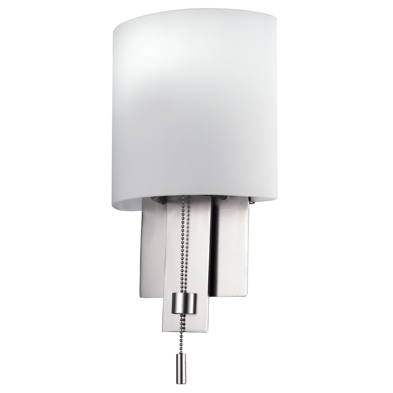 Transitional Espille 1-Light Wall Sconce in Satin Nickel
