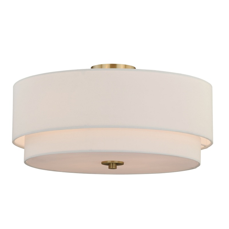 Burnaby 4-Light Semi-Flush Mount in Matte Brass