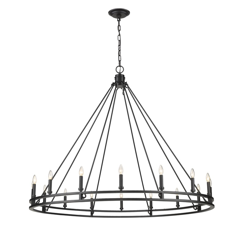 Dennison 16 Light Chandelier in Matte Black