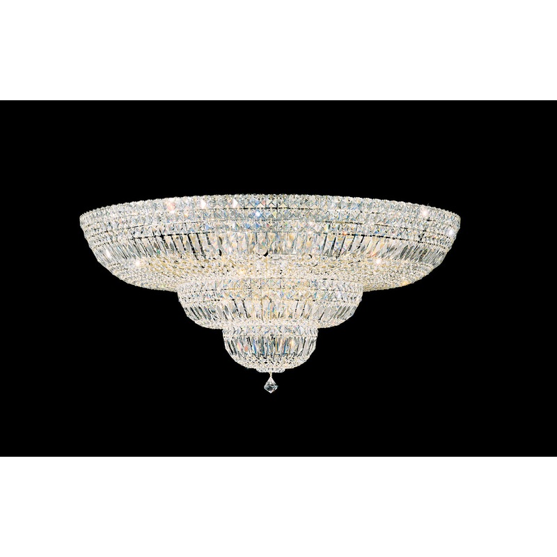 Petit Crystal Deluxe 27-Light Flush Mount in Gold