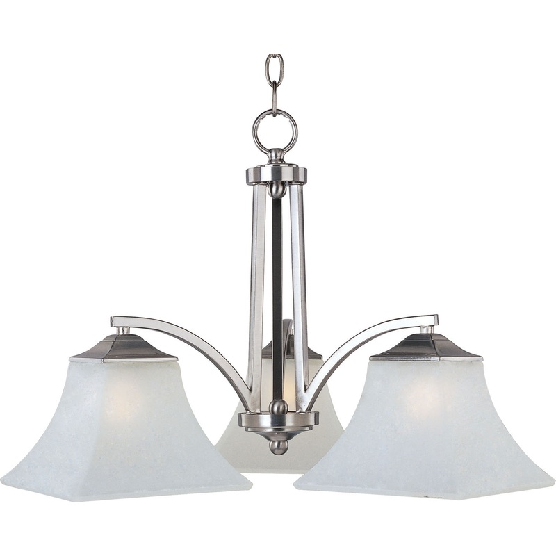 Aurora 3-Light Chandelier in Satin Nickel