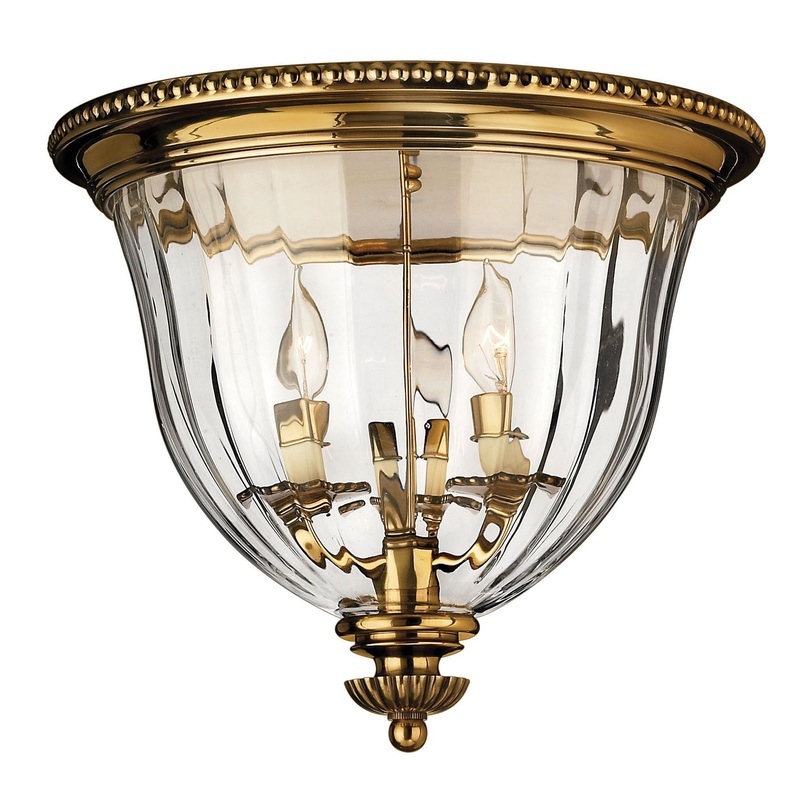 Cambridge Small Flush Mount in Burnished Brass