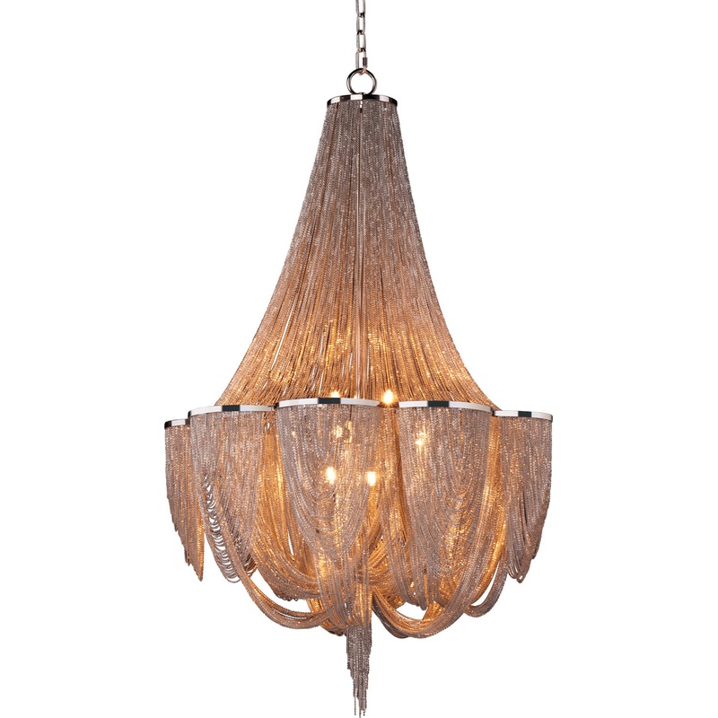 Chantilly 12-Light Chandelier in Polished Nickel