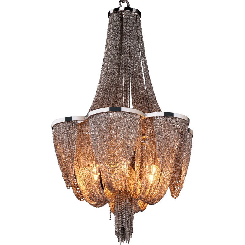 Chantilly 6-Light Chandelier in Polished Nickel