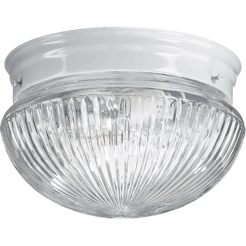 6" Ribbed Mushroom Flush Mount