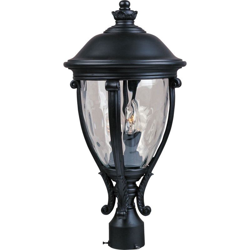 Camden VX 3-Light Outdoor Pole/Post Lantern in Black