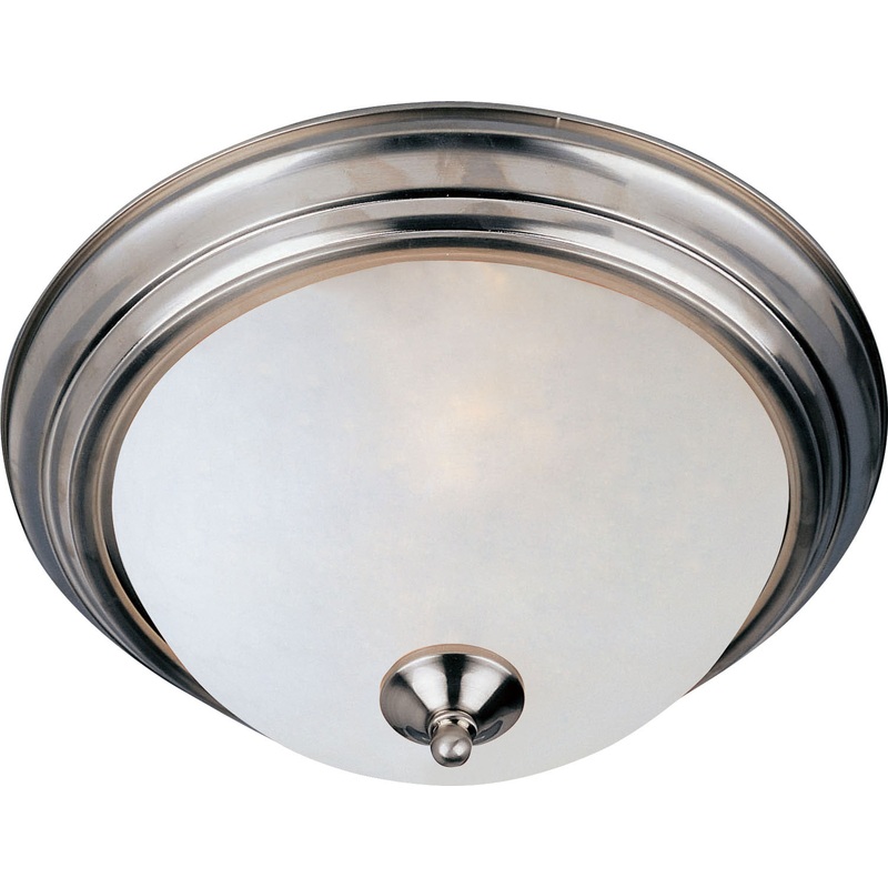Essentials 1-Light Flush Mount in Satin Nickel
