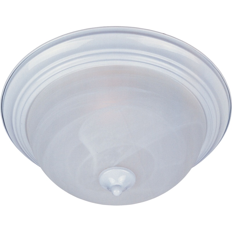 Essentials 1-Light Flush Mount in White
