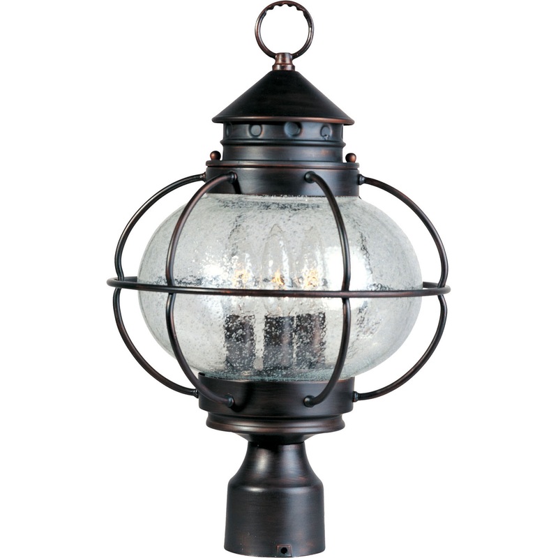 Portsmouth 3-Light Outdoor Pole/Post Lantern in Oil Rubbed Bronze