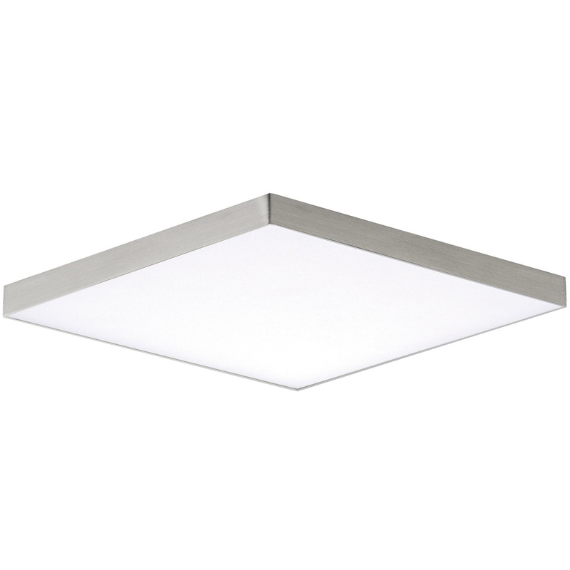 Trim 10.5" SQ LED Flush Mount 3000K in Satin Nickel
