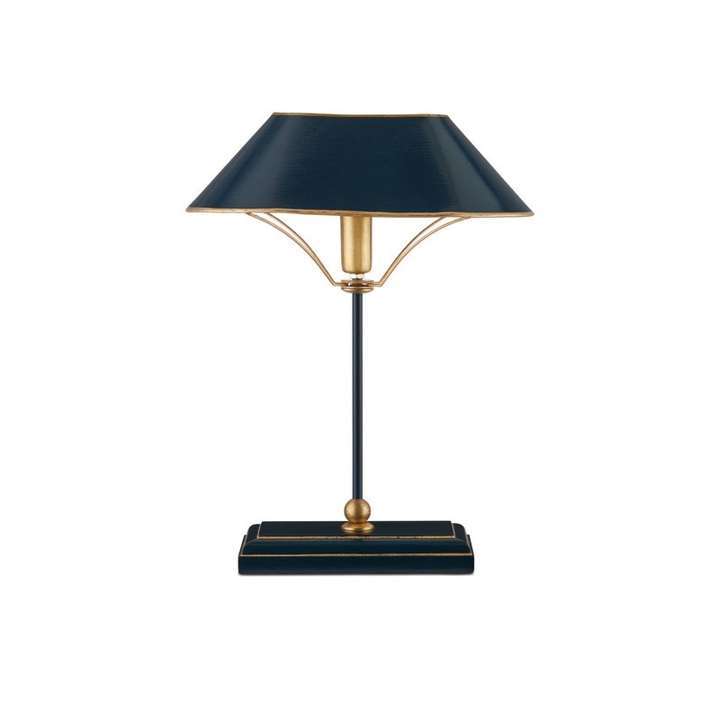 1-Light Table Lamp in Navy & Gold