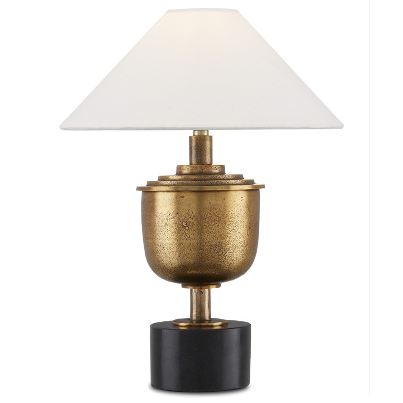 Bective 1-Light Table Lamp in Antique Brass & Black
