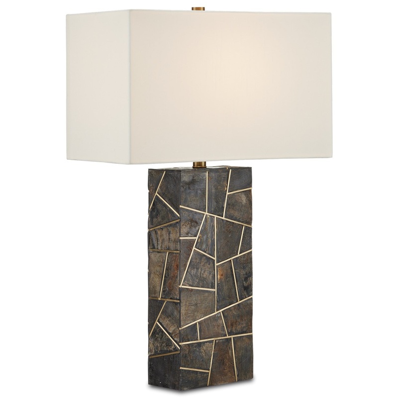 Carina 1-Light Table Lamp in Natural & Brass