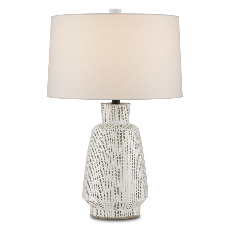Dash 1-Light Table Lamp in White & Green