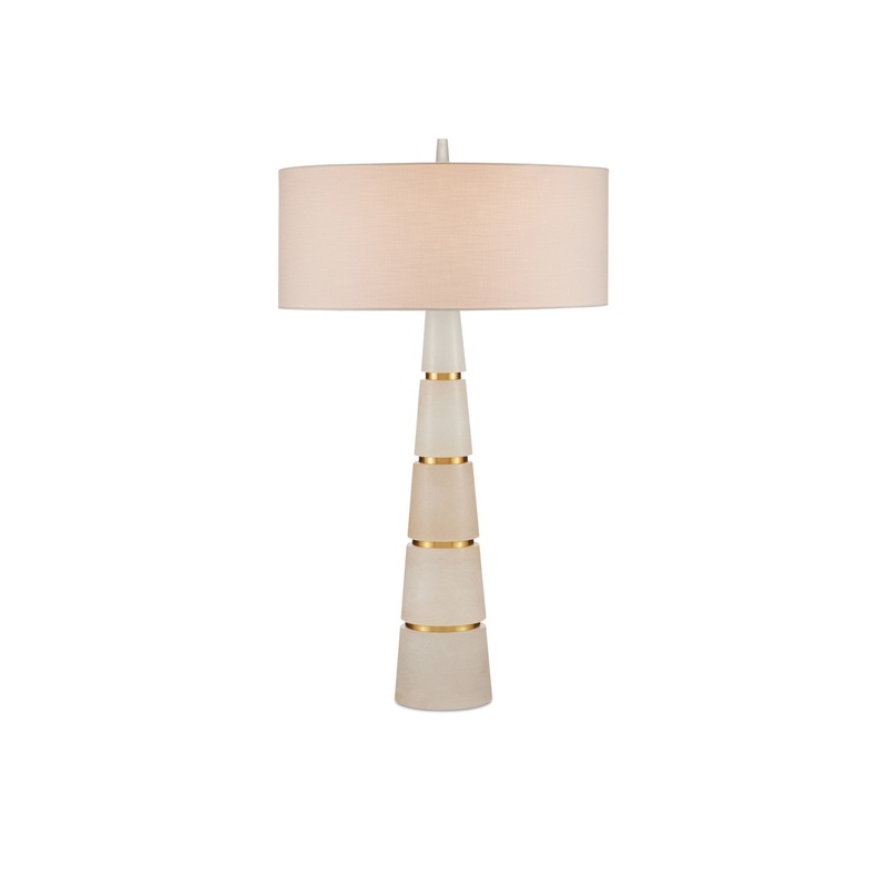 Eleanora 2-Light Table Lamp in Natural & Natural Brass