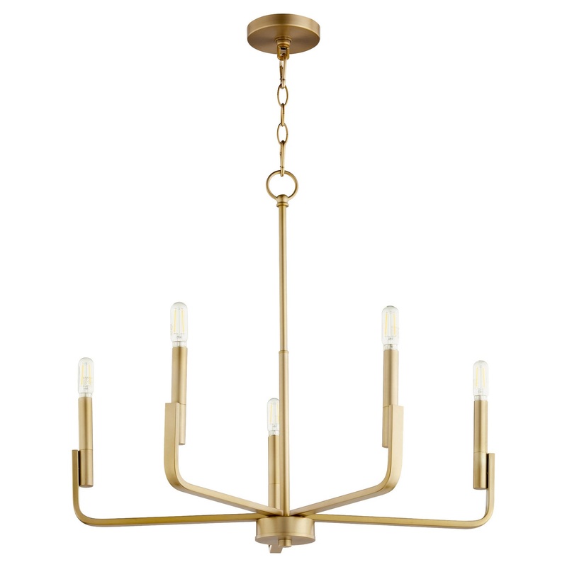 Tempo Chandelier in Aged Brass