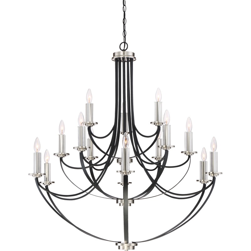 Alana 15-Light Chandelier in Mystic Black