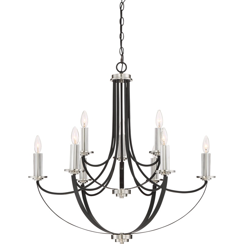 Alana 9-Light Chandelier in Mystic Black