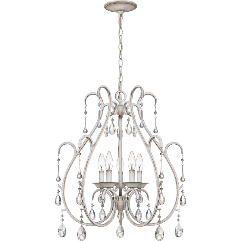 Blanca 5-Light Chandelier in Antique White