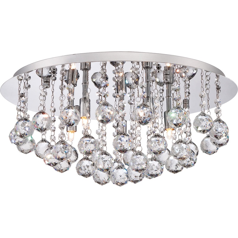 Bordeaux 5-Light Flush Mount in Polished Chrome