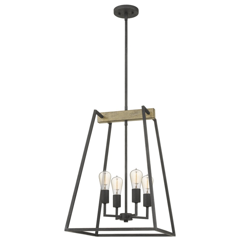Brockton 4-Light Pendant in Grey Ash