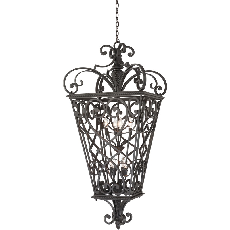 Fort Quinn 8-Light Chandelier in Marcado Black