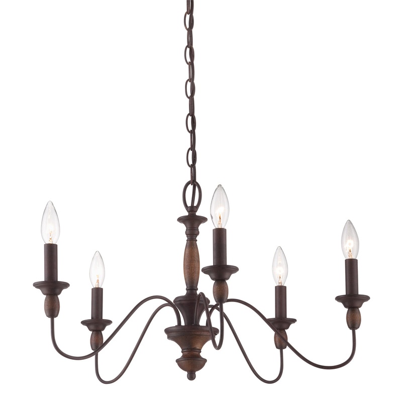 Holbrook 5-Light Chandelier in Tuscan Brown