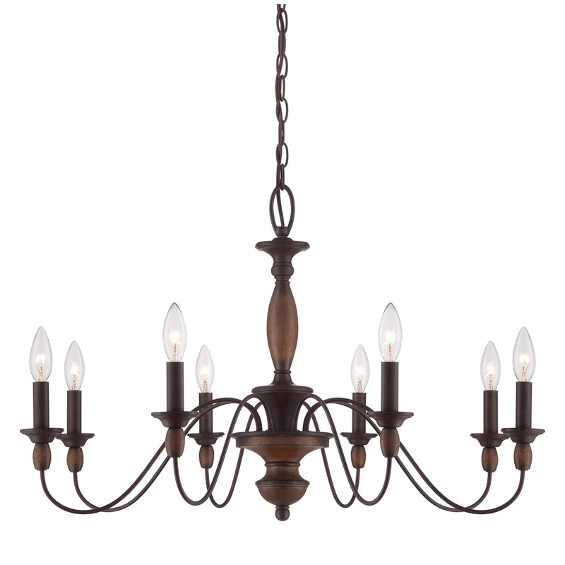 Holbrook 8-Light Chandelier in Tuscan Brown