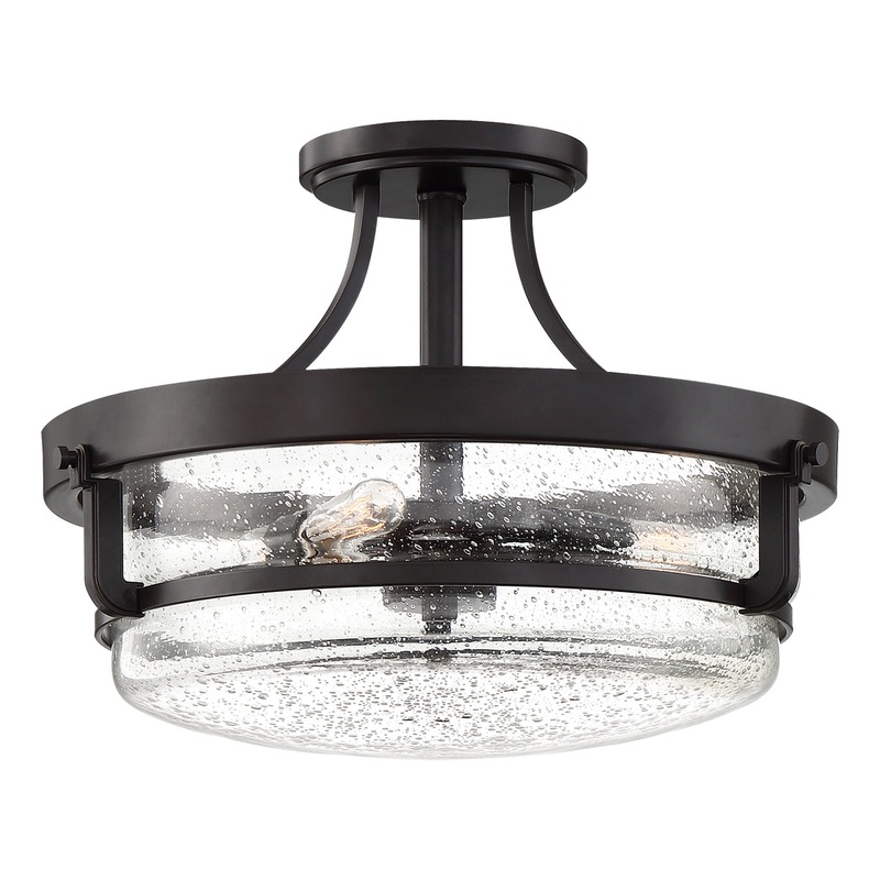 Outpost 3-Light Semi-Flush Mount in Palladian Bronze