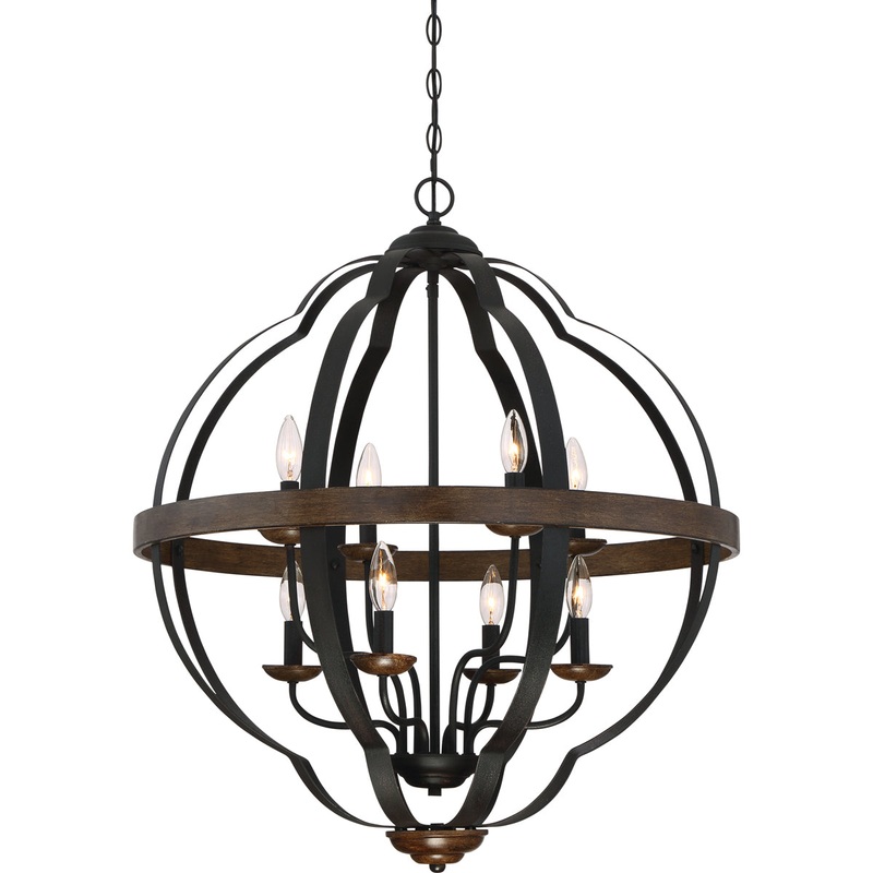 Siren 8-Light Pendant in Marcado Black