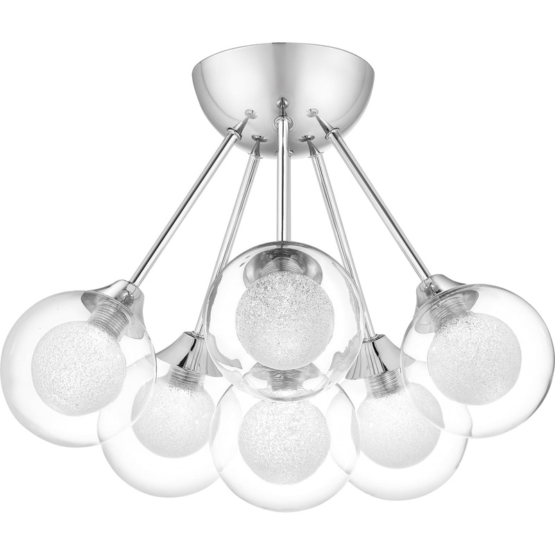 Spellbound 6-Light Semi-Flush Mount in Polished Chrome