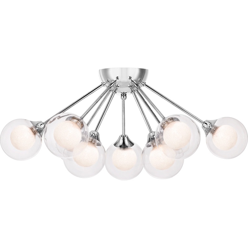 Spellbound 9-Light Semi-Flush Mount in Polished Chrome