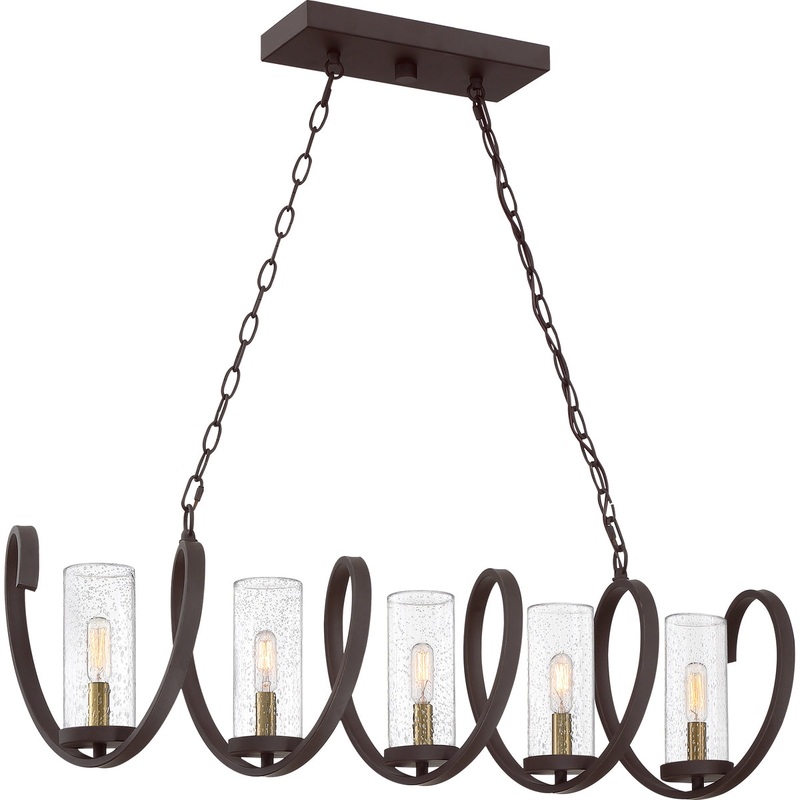 Tumult 5-Light Island Light in Western Bronze