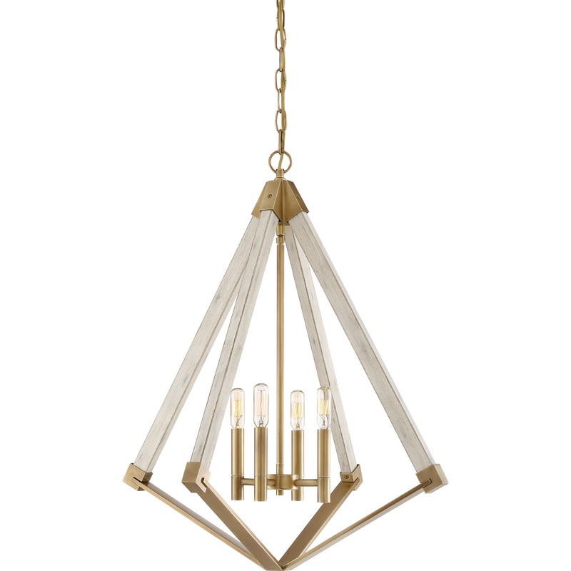 Viewpoint 4-Light Pendant in Weathered Brass