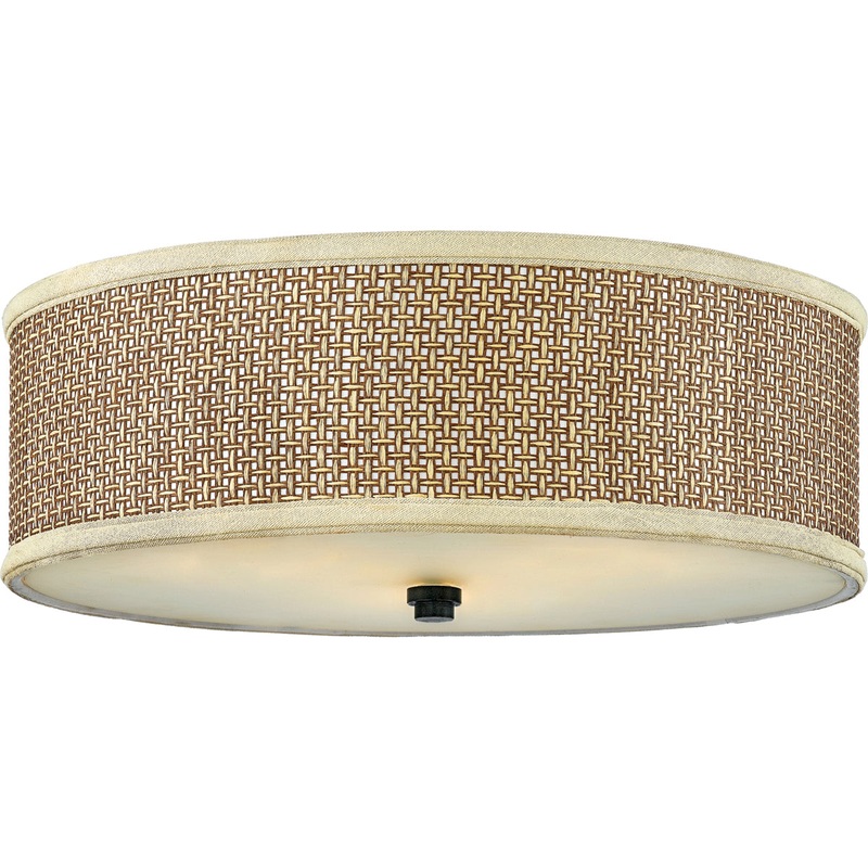 Zen 3-Light Flush Mount in Mystic Black