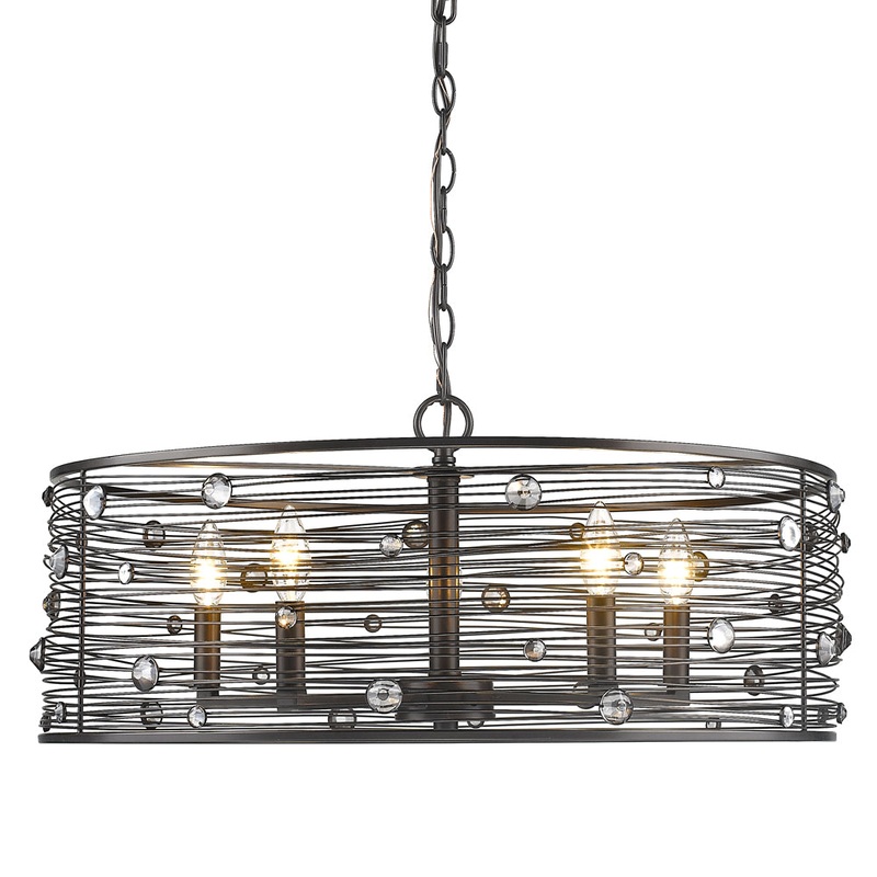 Bijoux 5-Light Chandelier in Brushed Etruscan Bronze