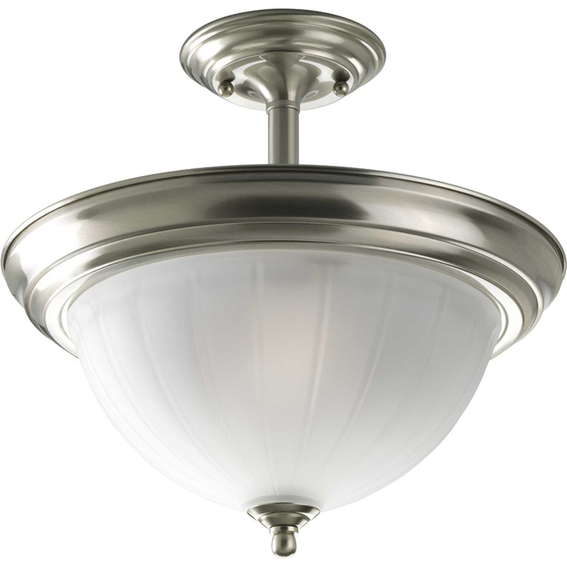 2-Light Melon 13.25" Close-to-Ceiling